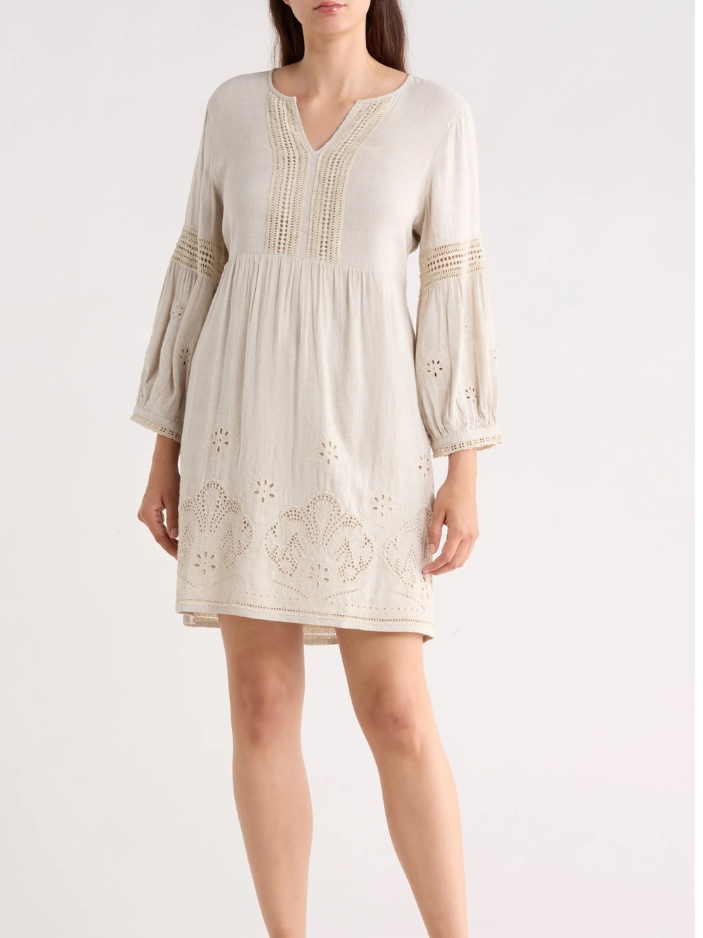 NWT Tommy Bahama St. Lucia Split Neck Linen Blend Cover-Up Dress | size large